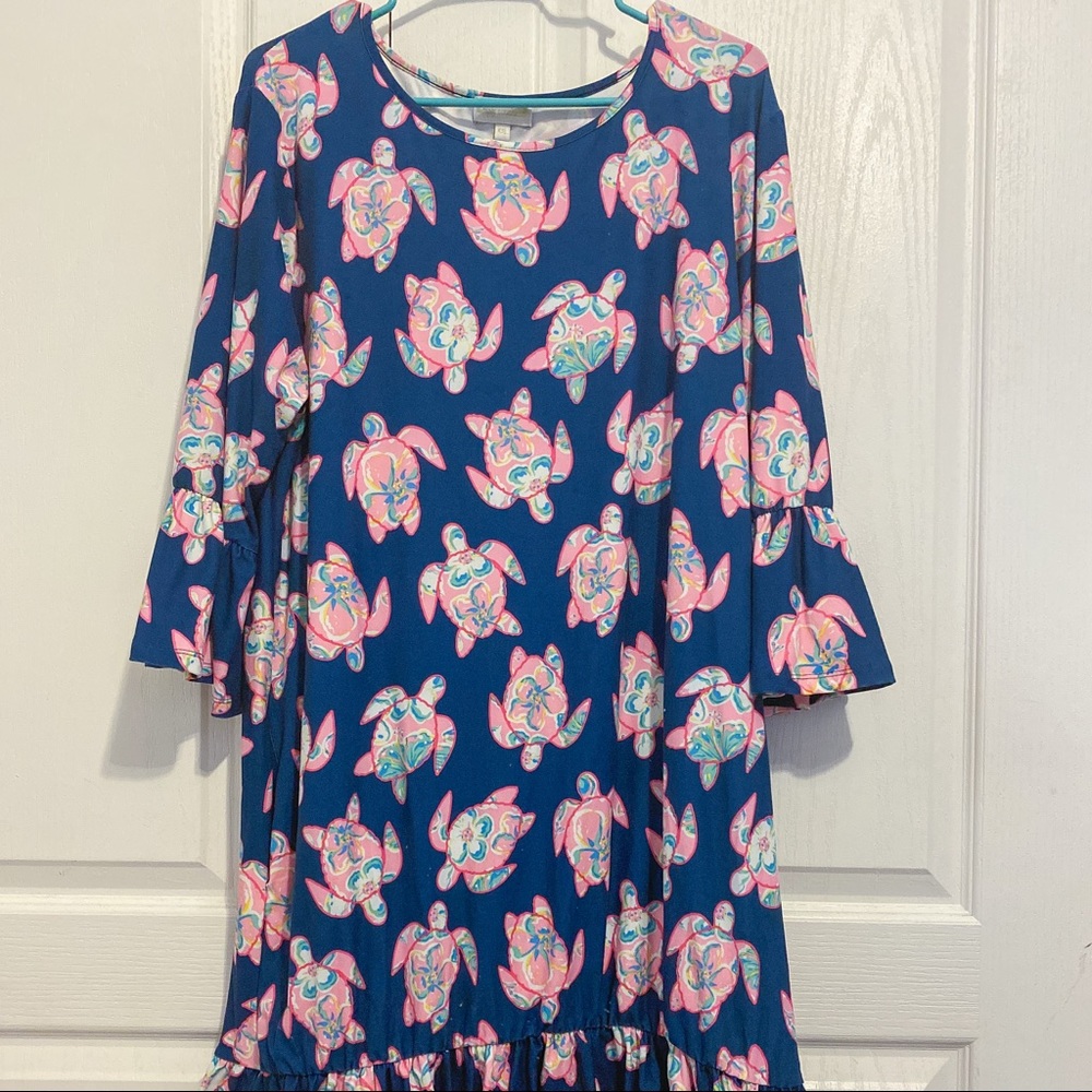 Simply Southern Plus Size Turtle Dress XXL